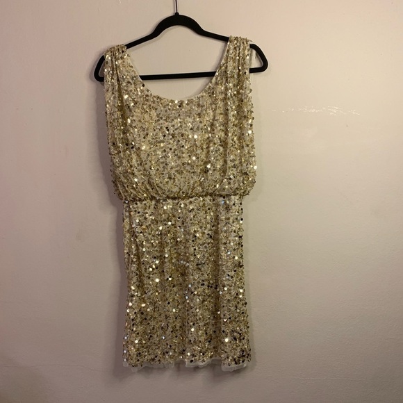 Aidan Mattox Gold Sequin Dress - Picture 3 of 4
